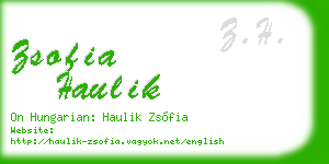 zsofia haulik business card
