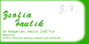 zsofia haulik business card